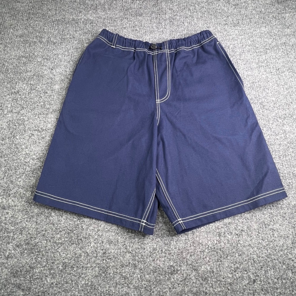 WAWWA Shorts Mens Small Navy‎ Blue Contrast Stitch Organic Cotton UK Made